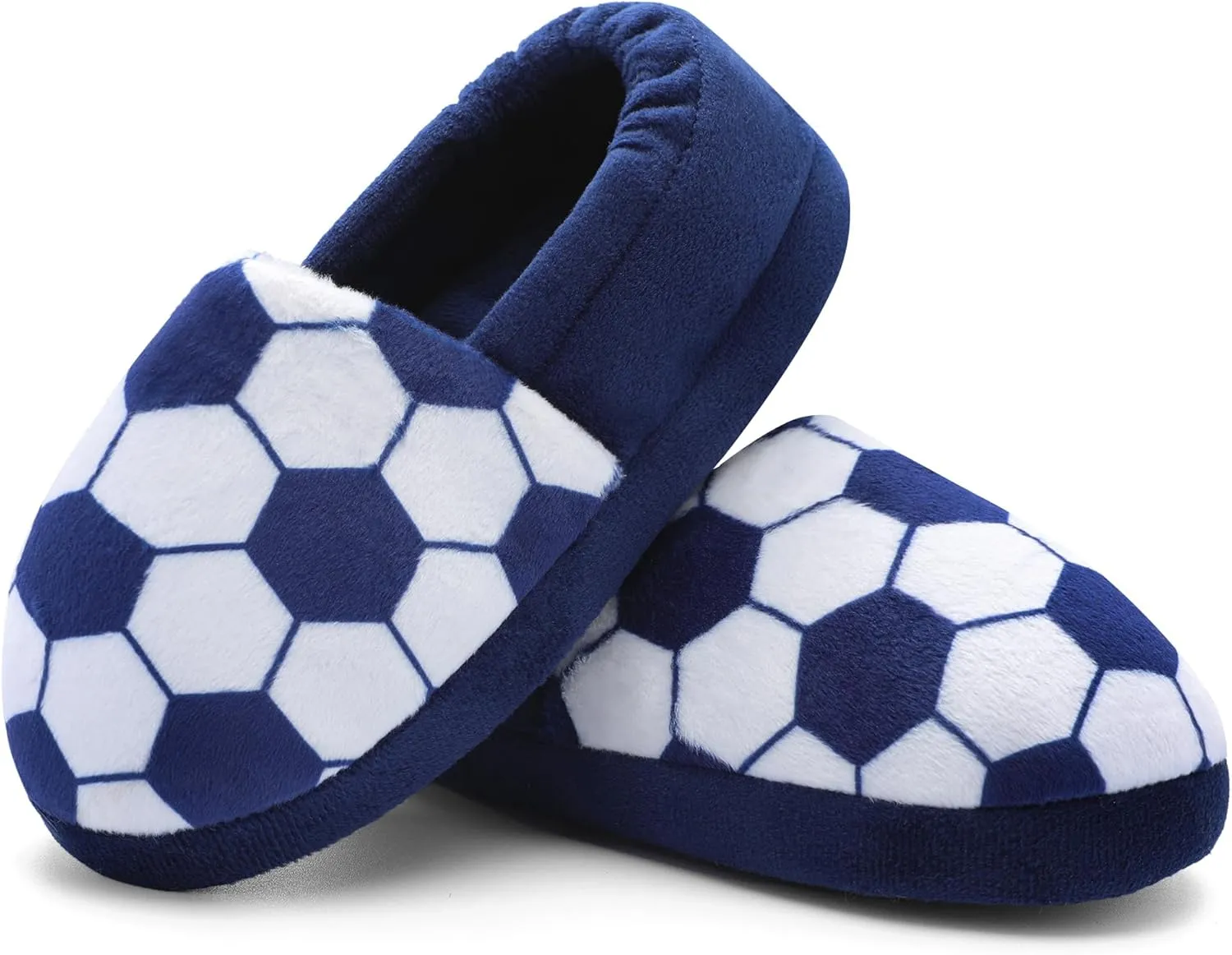 festooning Toddler Boys Girls Football Slippers Soft Fuzzy Slip-Ons Little Kid Warm Indoor House Slipper Shoes