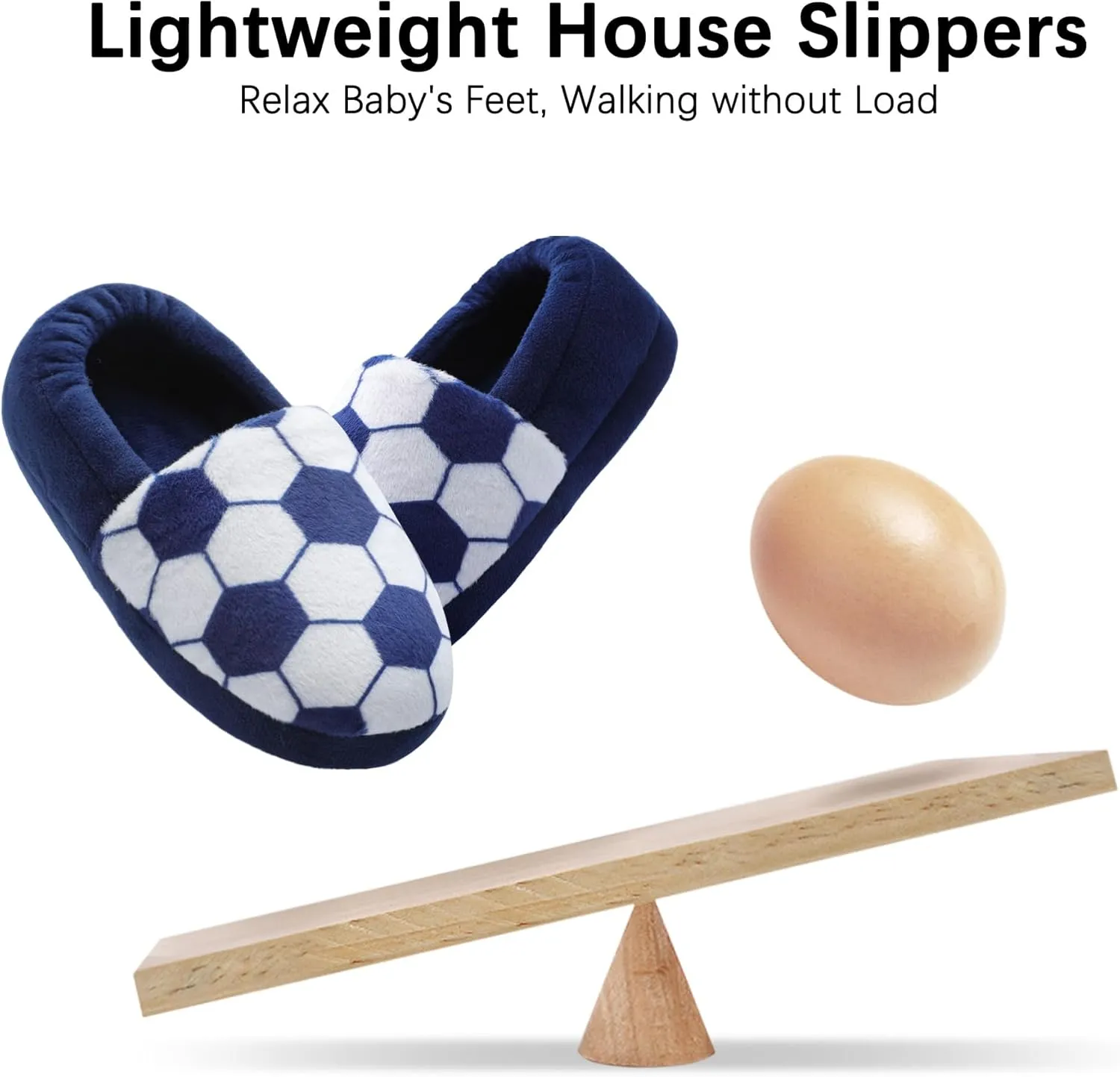 festooning Toddler Boys Girls Football Slippers Soft Fuzzy Slip-Ons Little Kid Warm Indoor House Slipper Shoes