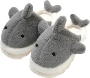 Fiedaz Cute Cloud Whale Shark Slippers for Women Men Kids Plush House Slippers Comfy Memory Foam Slip-on Indoor Slippers