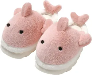 Fiedaz Cute Cloud Whale Shark Slippers for Women Men Kids Plush House Slippers Comfy Memory Foam Slip-on Indoor Slippers