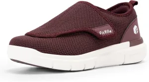 FitVille Diabetic Shoes for Women Extra Wide Width Walking Shoes Slip-On Orthopedic Shoes for Swollen Feet Foot Pain Relief - EasyTop Wings V2