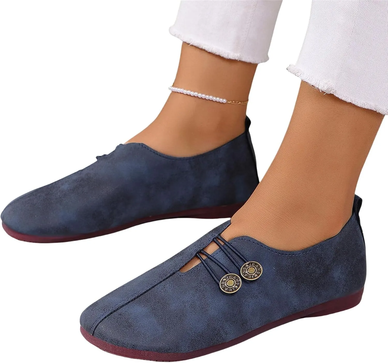 Flats Shoes for Women Casual Wide Toe Suede Clogs Shoe Comfortable Dressy Flats Non Slip Business Work Shoe Elegance Office Shoes Summer Mules House Slip On Slippers