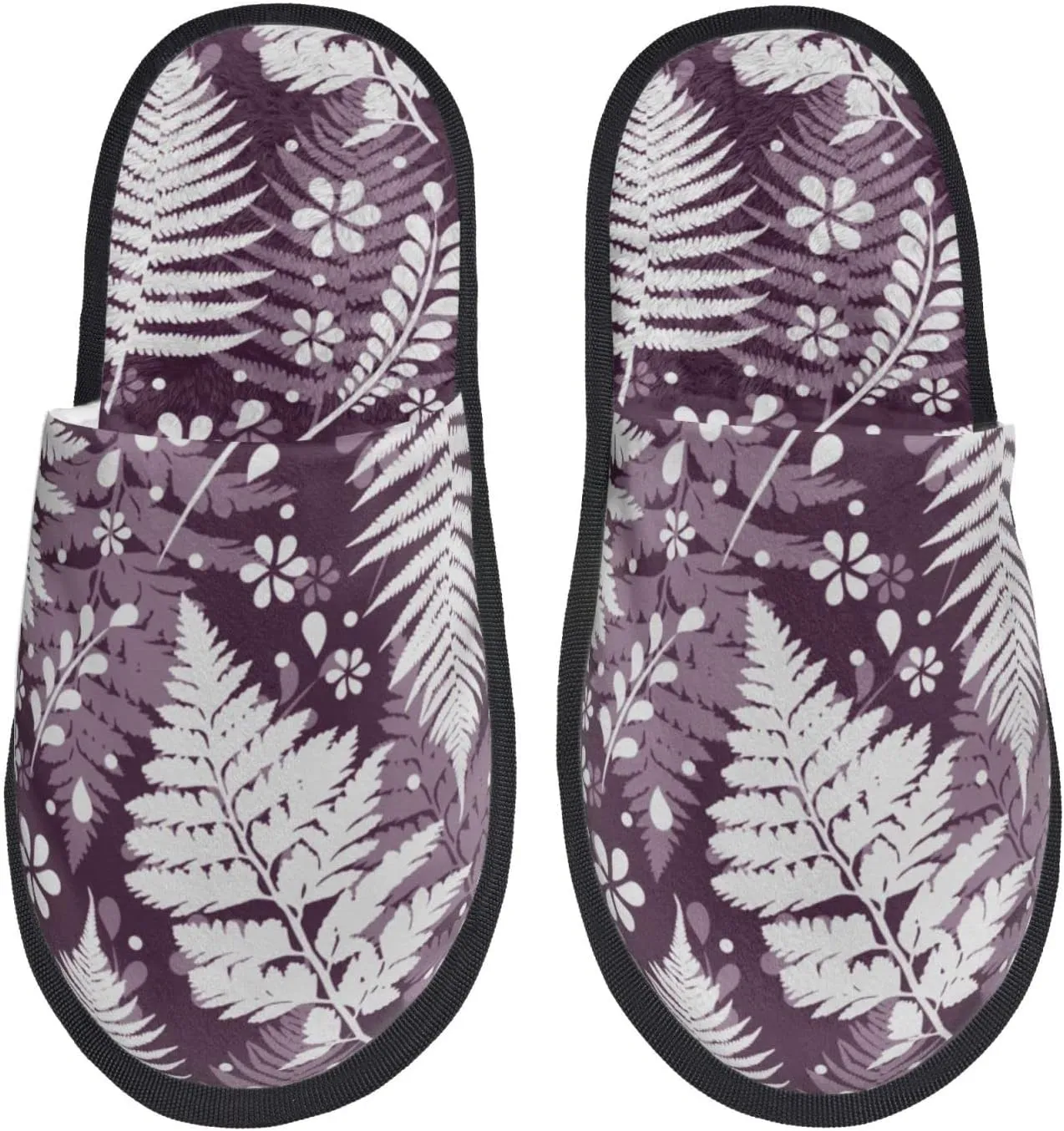 Flower2 (2) Unisex Slip On House Slippers Closed Toe Indoor Home Slipper For Men Women Comfy Cozy Soft Non-Slip Bedroom Slippers Houseshoes
