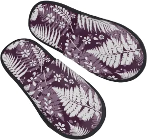 Flower2 (2) Unisex Slip On House Slippers Closed Toe Indoor Home Slipper For Men Women Comfy Cozy Soft Non-Slip Bedroom Slippers Houseshoes