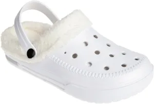 Foamwalk Women's Comfortable Furry Solid and Bubble Heel Platform Clogs with Faux Fur Lining - Fur Lined Clogs for Women