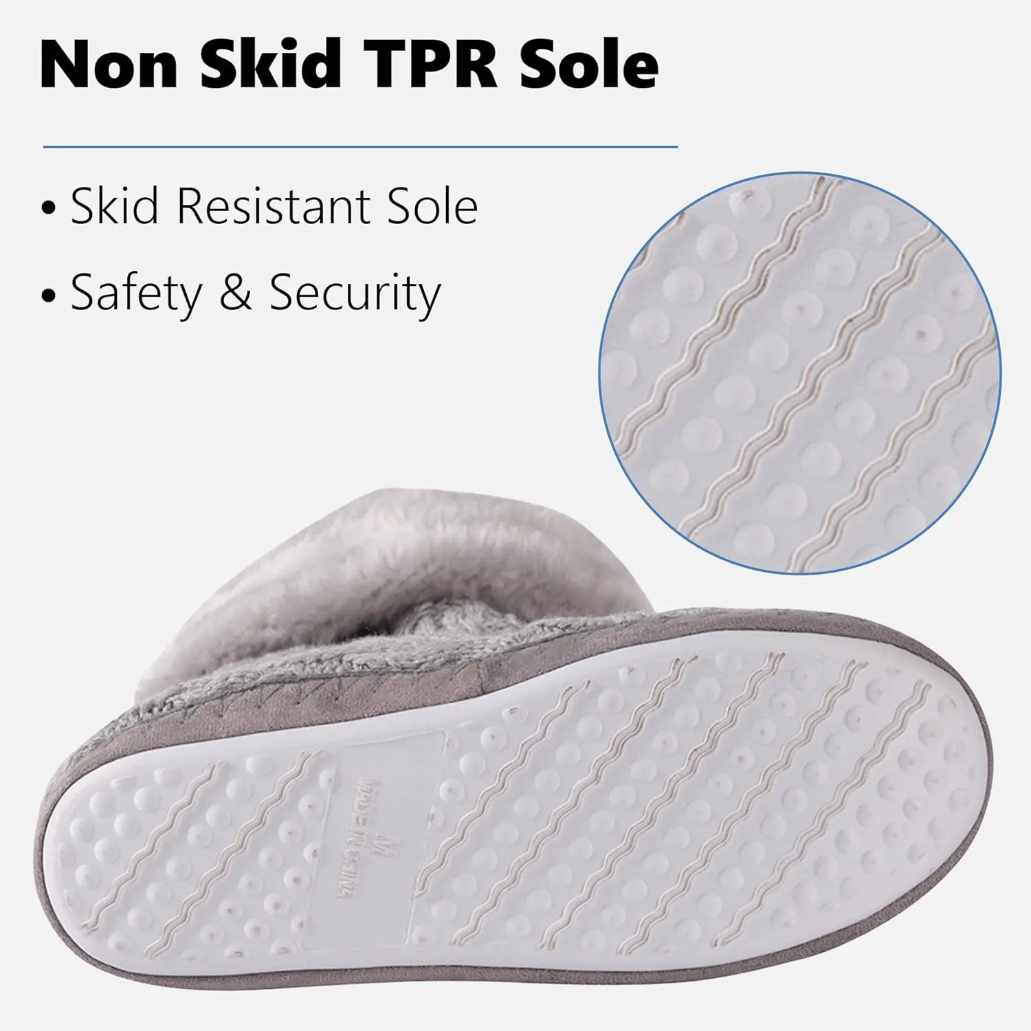 Forfoot Slipper Boots for Women, Cozy Fleece Non Slip Indoor House Shoes
