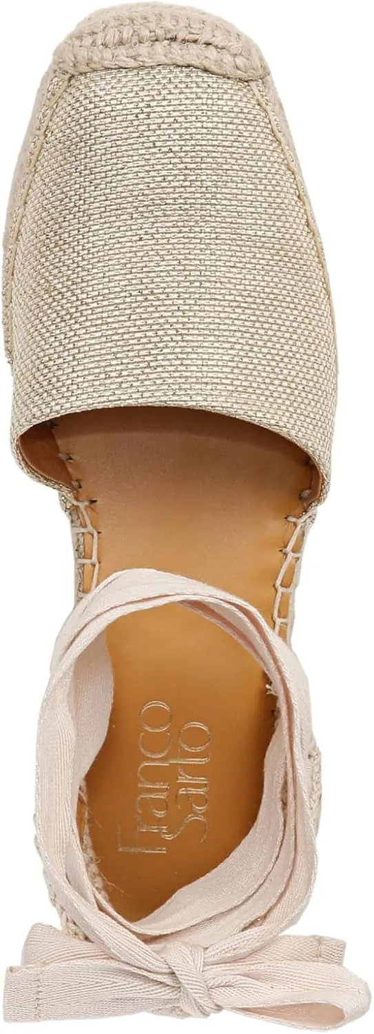 Franco Sarto Women's Britney Ankle Strap Wedge Espadrilles Sandal