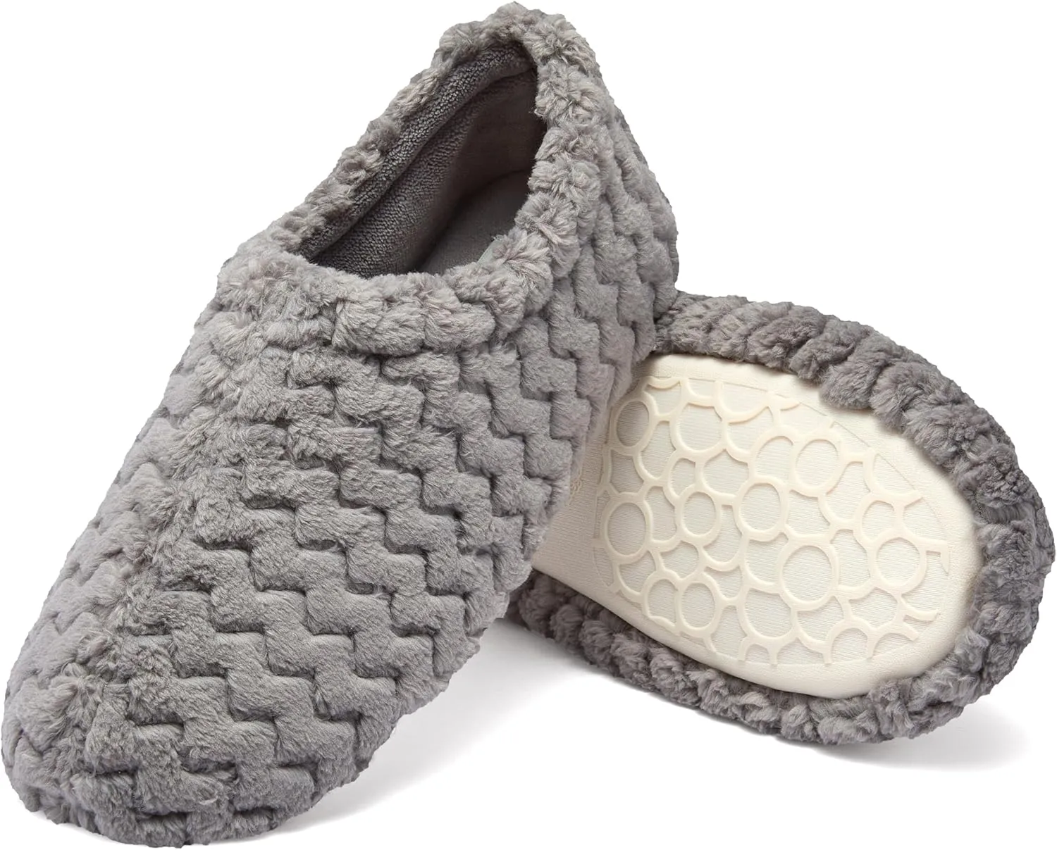 Fruit of the Loom House Slippers For Women, Memory Foam Insole, Indoor Outdoor, Comfy, Chevron