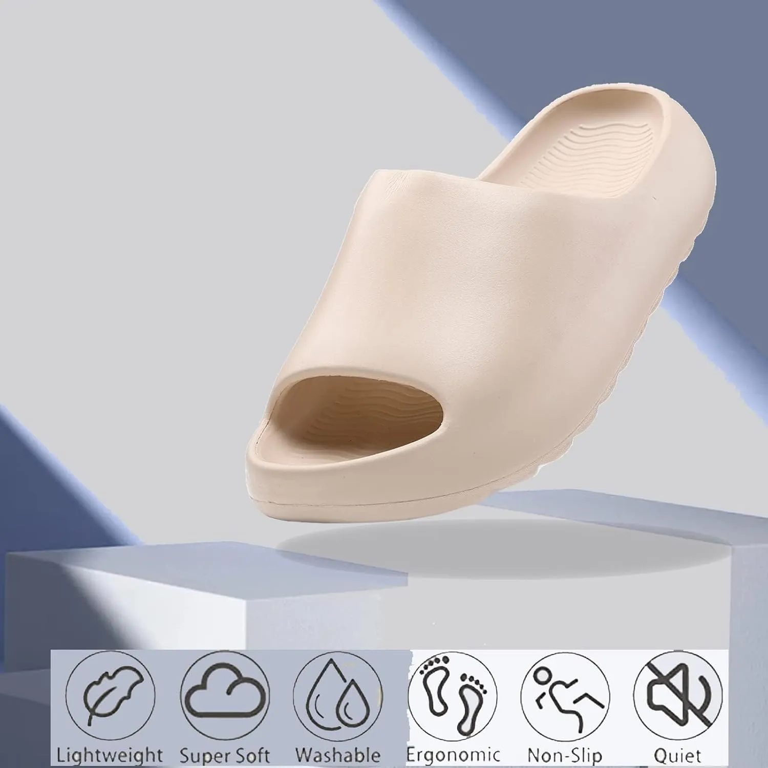 FUUPNN Kids Cloud Slides Non Slip Slides for Girls Boys Comfy Lightweight Toddler Sandals Open Toe House Slippers Indoor Outdoor