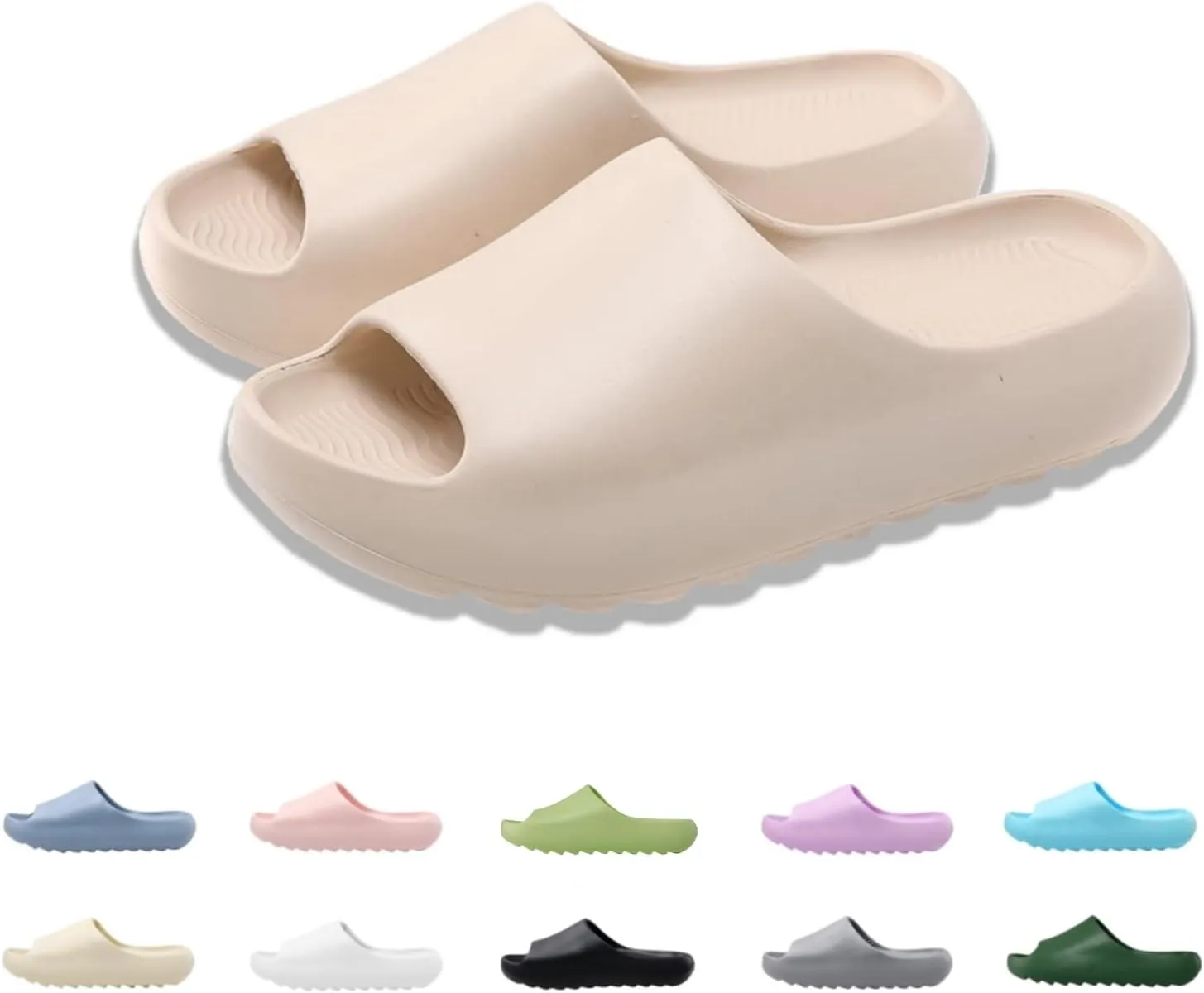 FUUPNN Kids Cloud Slides Non Slip Slides for Girls Boys Comfy Lightweight Toddler Sandals Open Toe House Slippers Indoor Outdoor