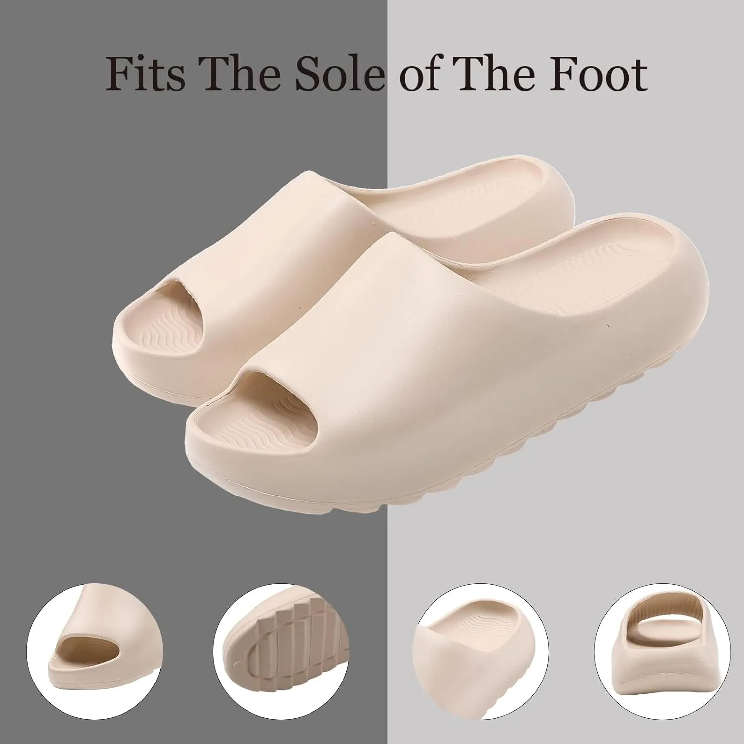 FUUPNN Kids Cloud Slides Non Slip Slides for Girls Boys Comfy Lightweight Toddler Sandals Open Toe House Slippers Indoor Outdoor