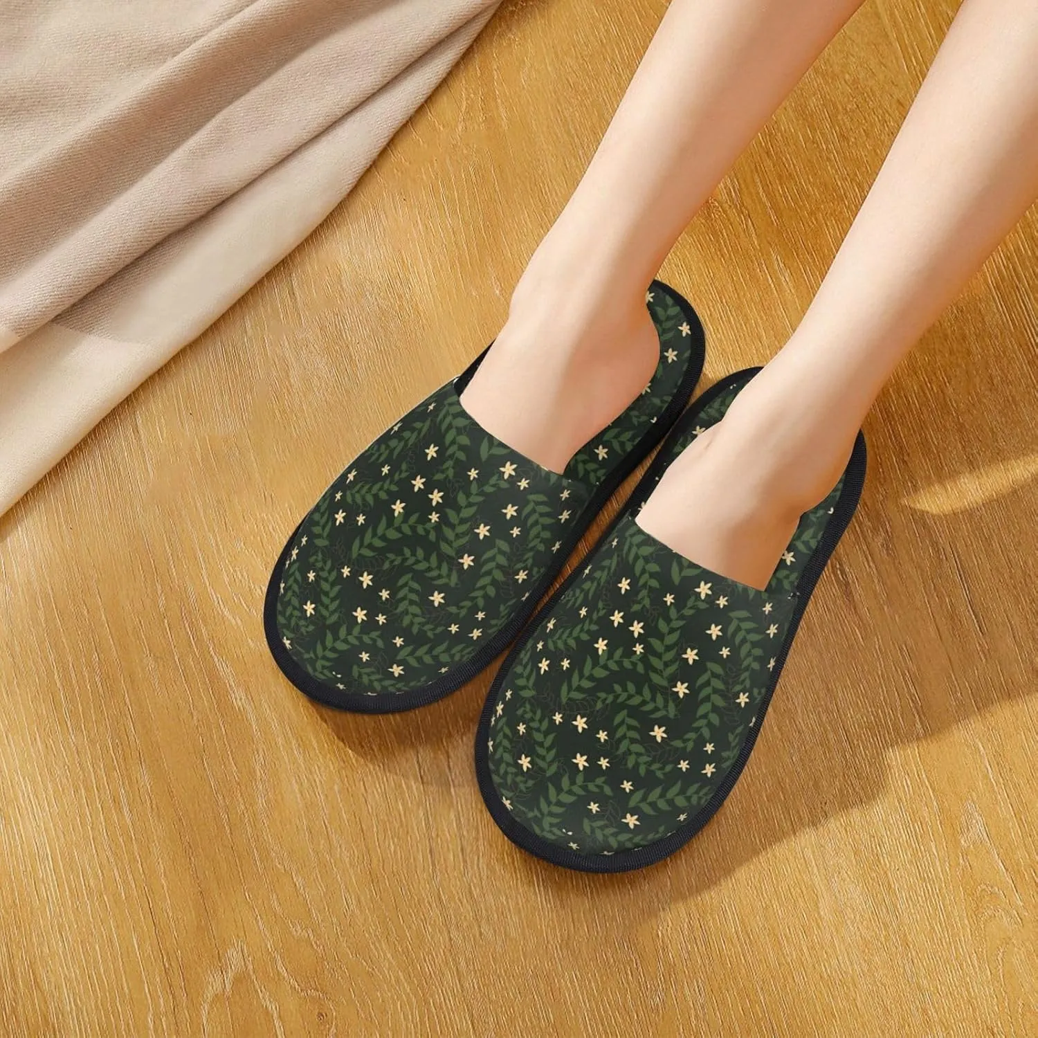 Fuzzy Slip-On Slippers Cozy Warm Bedroom Slippers Indoor House Winter Fall Fluffy Shoes For Women Men Gifts