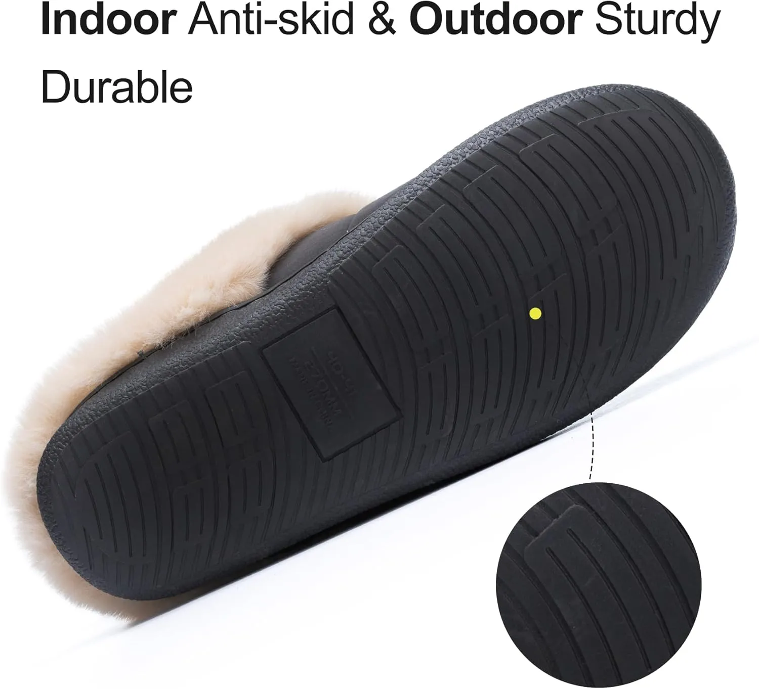 Fuzzy Womens Slippers Memory Foam House Slippers for Women Indoor and Outdoor Cozy House Shoe with Anti-Skid Sole