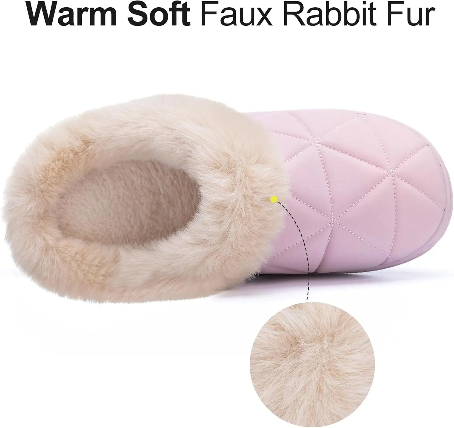 Fuzzy Womens Slippers Memory Foam House Slippers for Women Indoor and Outdoor Cozy House Shoe with Anti-Skid Sole