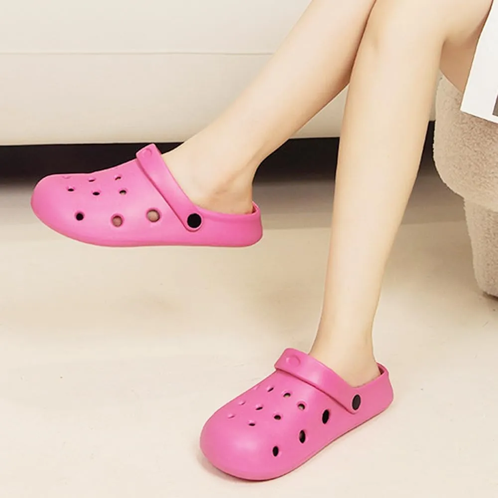 Garden Clogs for Women and Men, Slip On Mules Sandals Comfy Slippers Outside Home Casual Wear Non-Slip Air Cushion Thick Bottom Slides Shoes