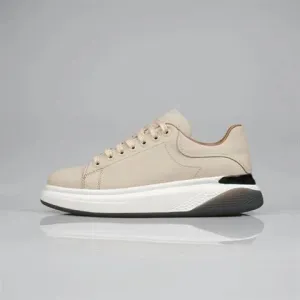 Genuine Leather Beige Sneaker KG-002 SCB-784