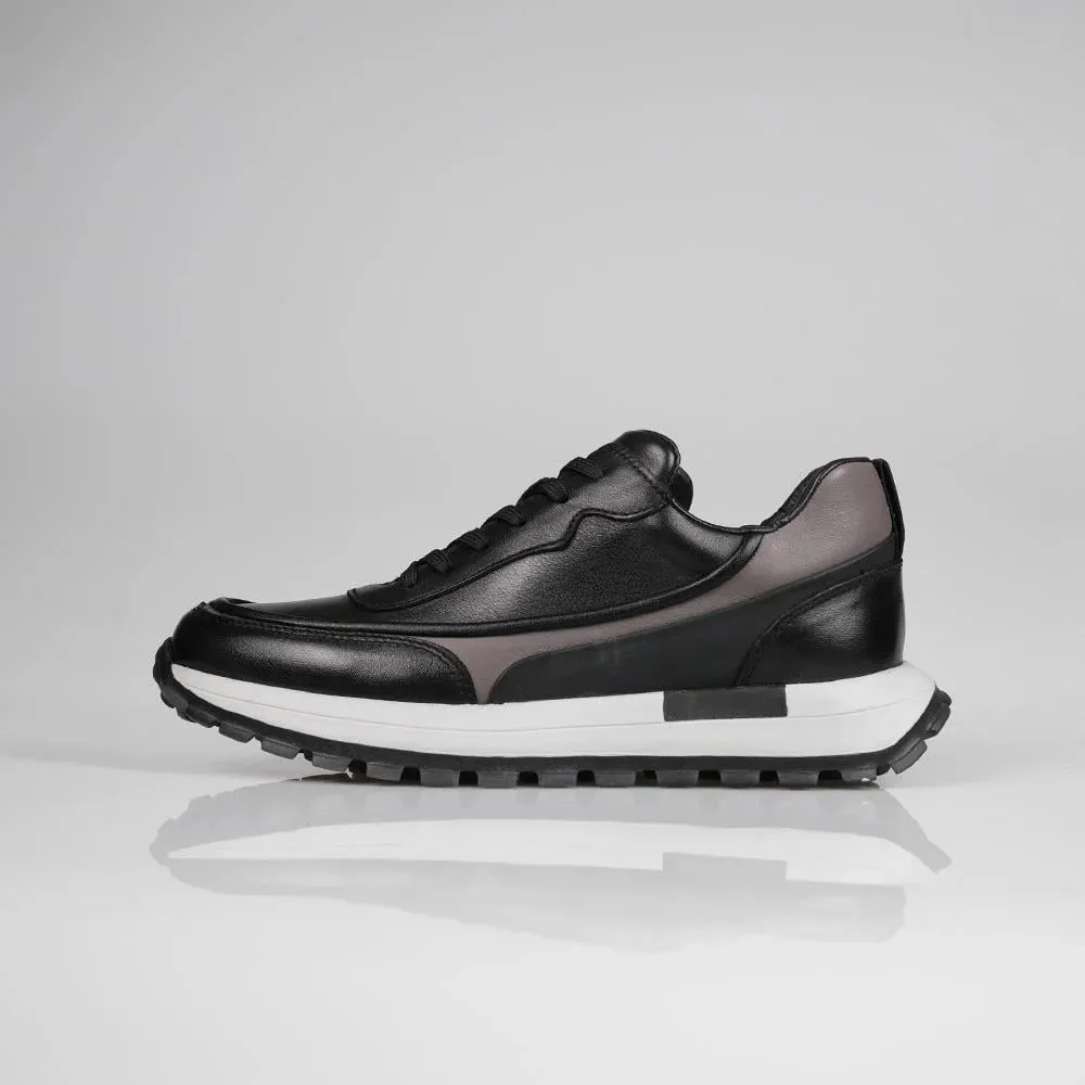 Genuine Leather Black Sneaker TG-800 SCB-167