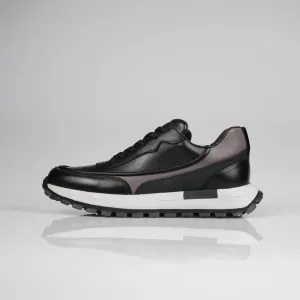 Genuine Leather Black Sneaker TG-800 SCB-167