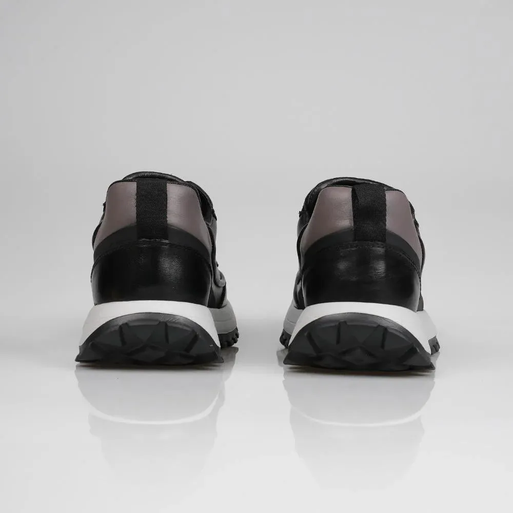 Genuine Leather Black Sneaker TG-800 SCB-167