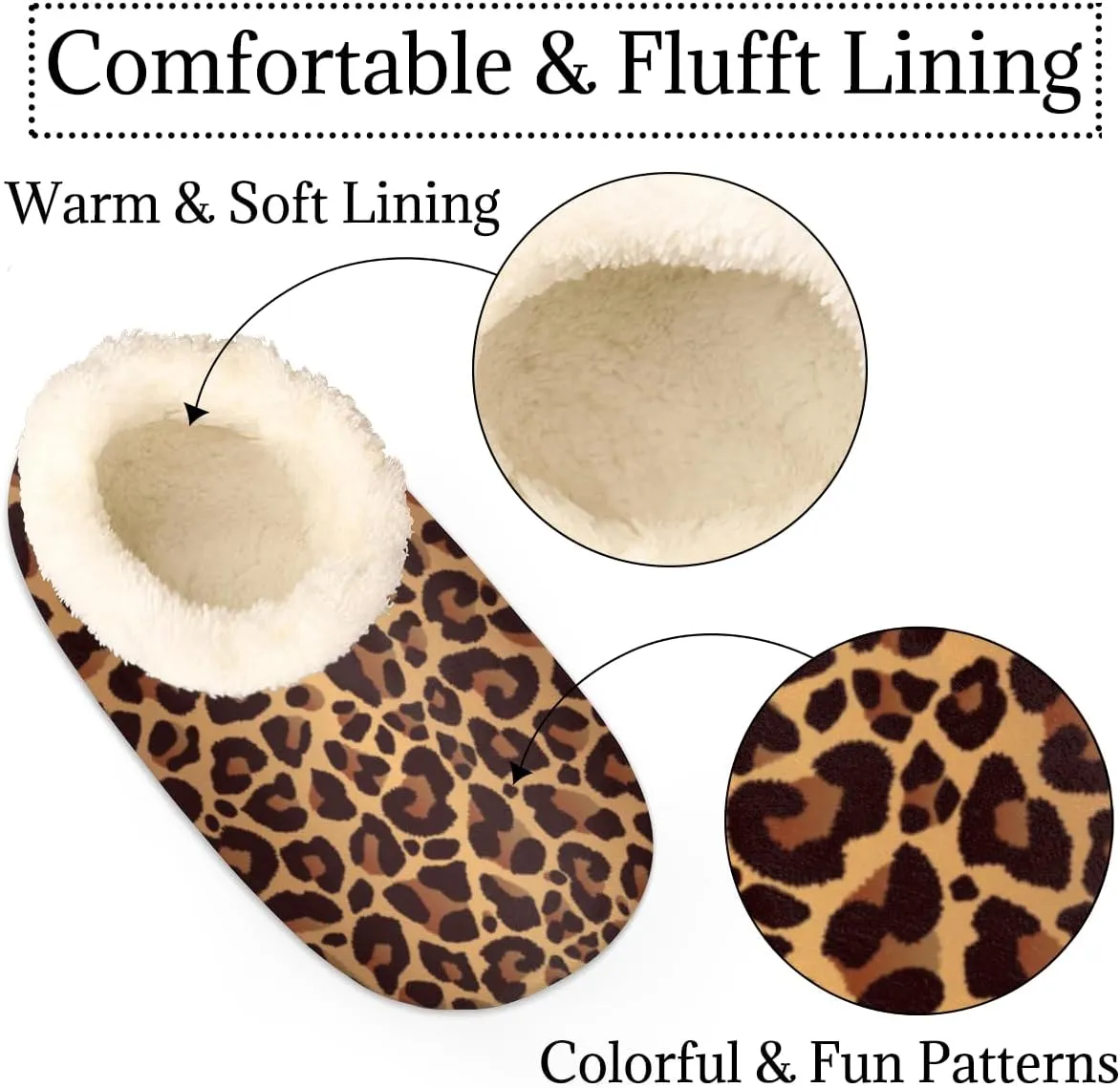 Geometric Cactus Floral Slippers for Women， Soft Cozy Warm Fuzzy Memory Foam House Slippers， Non Slip Closed Back Winter Comfy Plush Ladies House Shoes for Indoor Bedroom