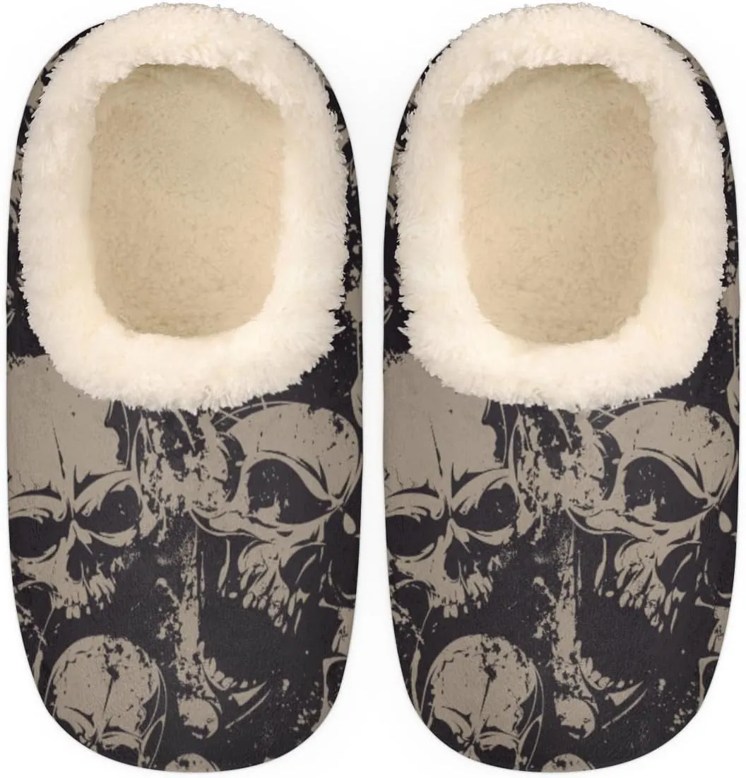 Geometric Cactus Floral Slippers for Women， Soft Cozy Warm Fuzzy Memory Foam House Slippers， Non Slip Closed Back Winter Comfy Plush Ladies House Shoes for Indoor Bedroom