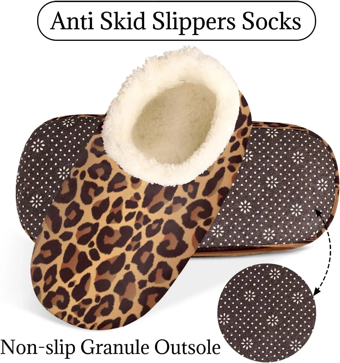 Geometric Cactus Floral Slippers for Women， Soft Cozy Warm Fuzzy Memory Foam House Slippers， Non Slip Closed Back Winter Comfy Plush Ladies House Shoes for Indoor Bedroom