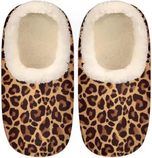 Geometric Cactus Floral Slippers for Women， Soft Cozy Warm Fuzzy Memory Foam House Slippers， Non Slip Closed Back Winter Comfy Plush Ladies House Shoes for Indoor Bedroom