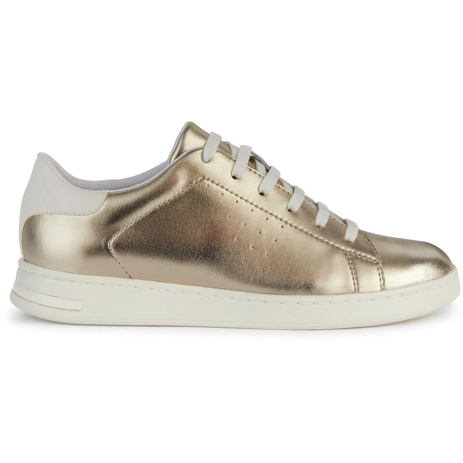 Geox Women's D Jaysen B Sneakers in Light Gold/Optic White