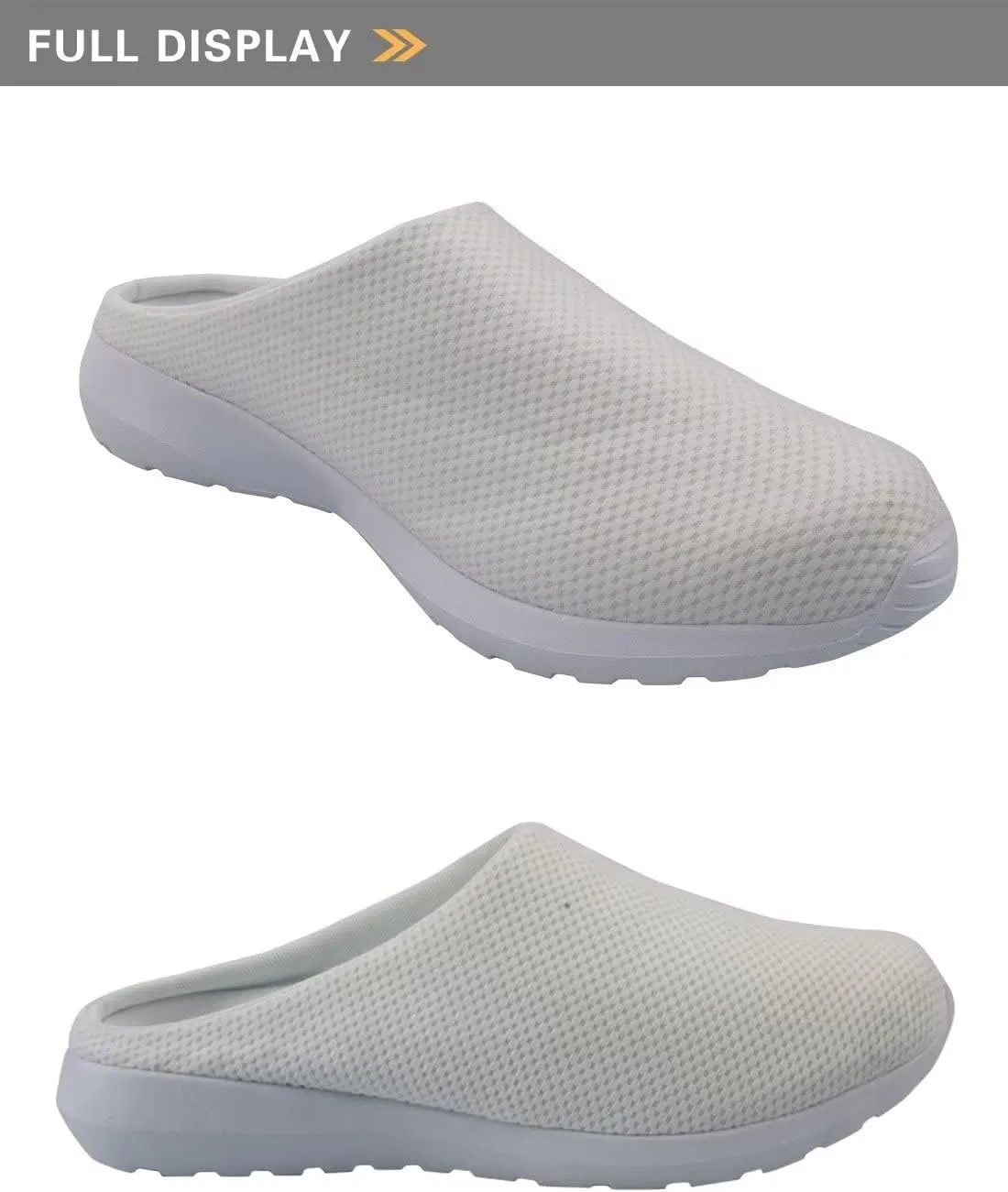 GIFTPUZZ Womens Summer Clog Garden Shoes Breathable Mesh Slippers Lightweight Footwear Anti-Slip Shoes