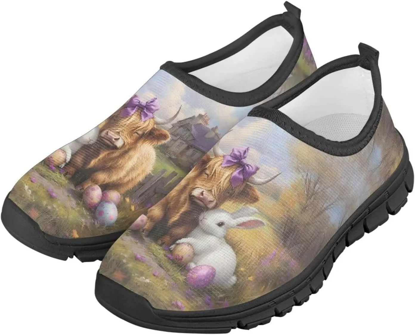 Girls Slip On Shoes Tennis Running Shoes Boys Lightweight Breathable Sneakers for Kids