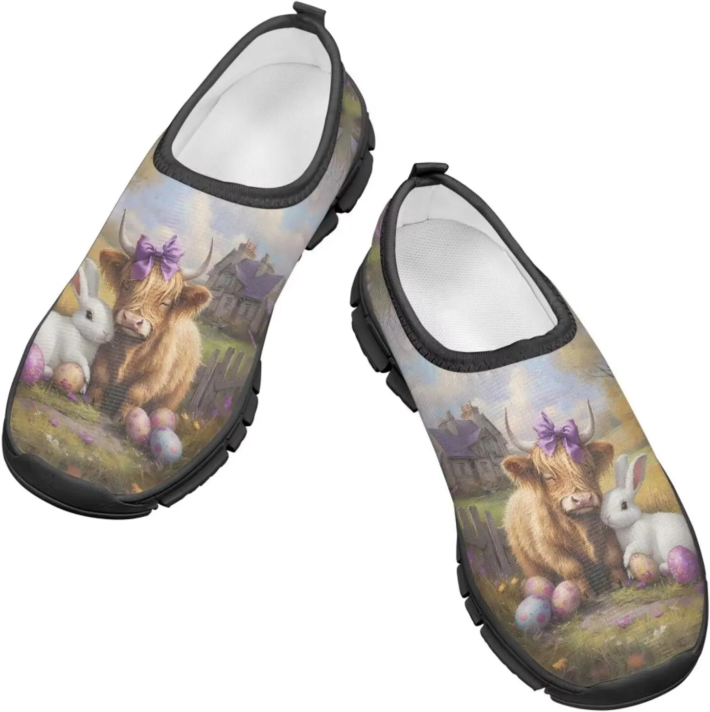 Girls Slip On Shoes Tennis Running Shoes Boys Lightweight Breathable Sneakers for Kids