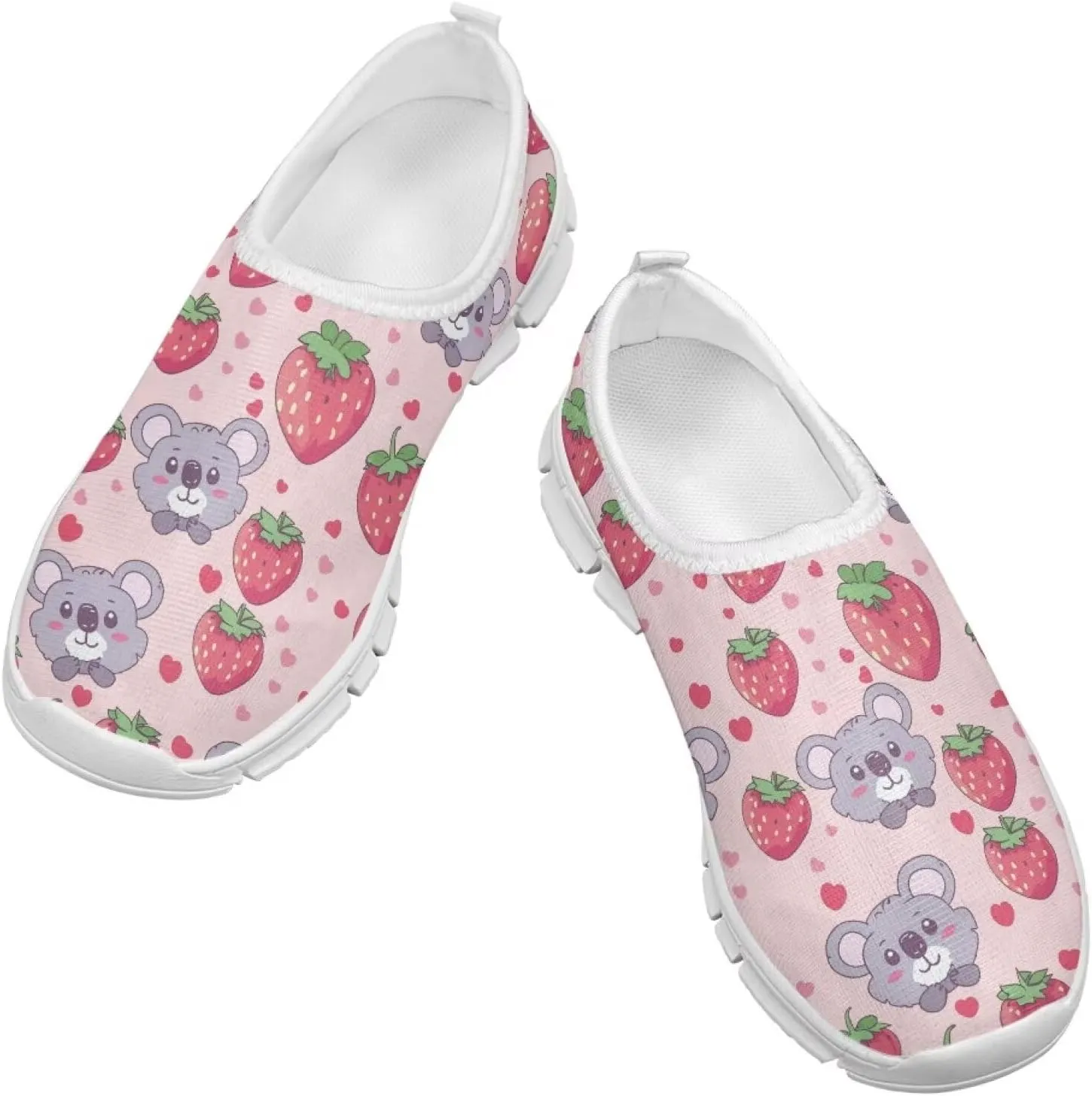 Girls Slip On Sneakers Cute Little Kids Tennis Shoes School Running Shoes