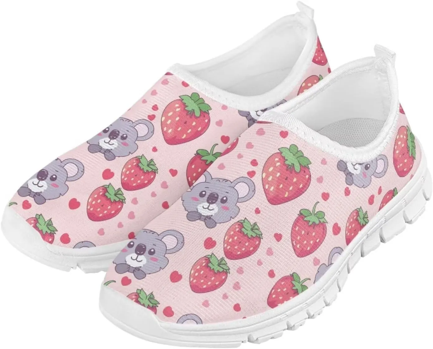 Girls Slip On Sneakers Cute Little Kids Tennis Shoes School Running Shoes
