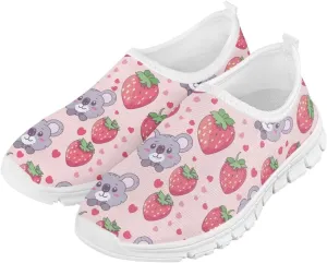 Girls Slip On Sneakers Cute Little Kids Tennis Shoes School Running Shoes