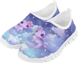 Girls Tennis Shoes Little Kids Slip On Sneakers Trendy Pattern Shoes