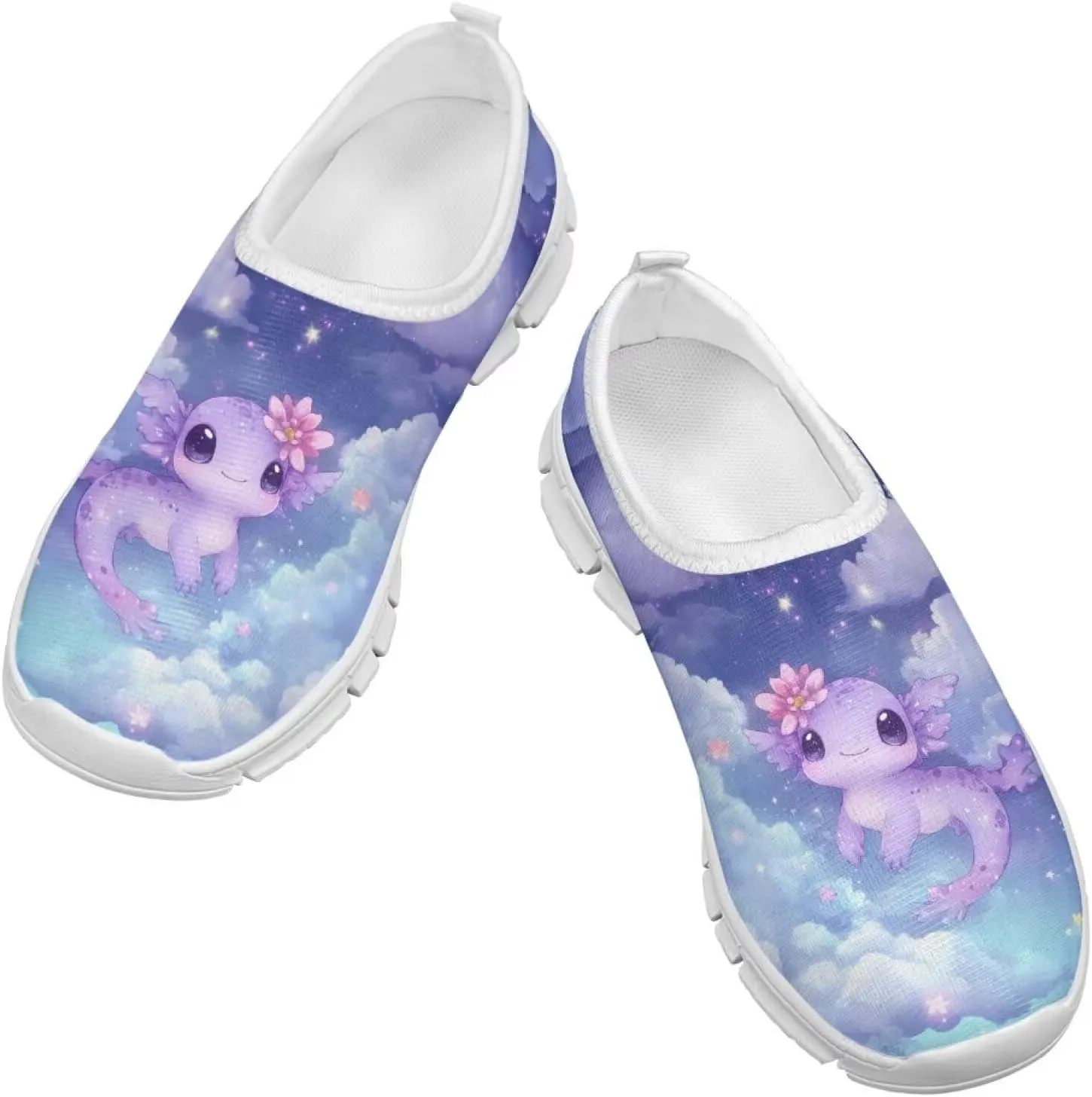 Girls Tennis Shoes Little Kids Slip On Sneakers Trendy Pattern Shoes