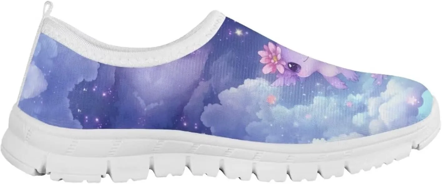 Girls Tennis Shoes Little Kids Slip On Sneakers Trendy Pattern Shoes