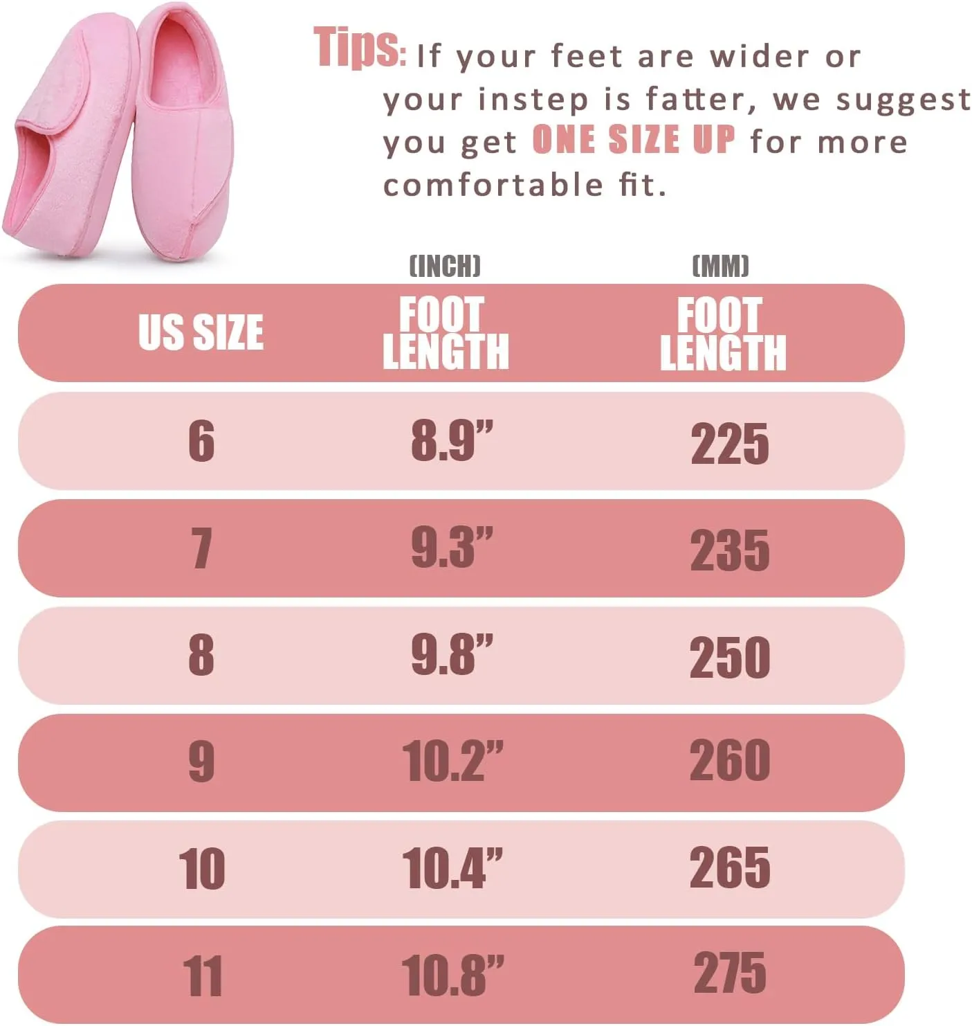 Git-up Women Memory Foam Diabetic Slippers Arthritis Edema Adjustable Closed Toe Swollen Feet Slippers Comfortable House Indoor Outdoor Shoes with Rubber Sole