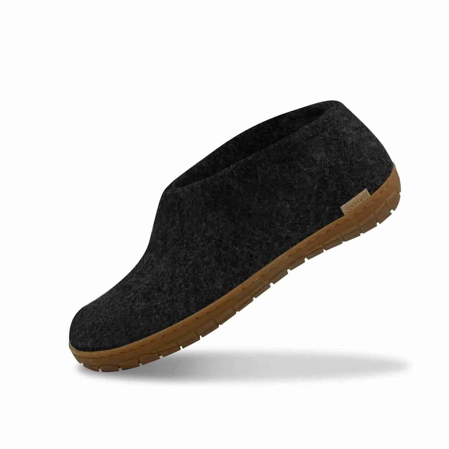 Glerups - Unisex Felt Slipper With Honey Natural Rubber Sole