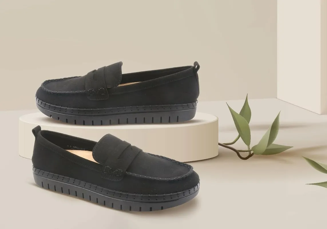 Glolily Elle Loafer Women's Comfort Sneaker - Orthotic Lightweight & Flexible Walking Shoes with Arch Support, Comfortable Casual Fashion Shoes for Women
