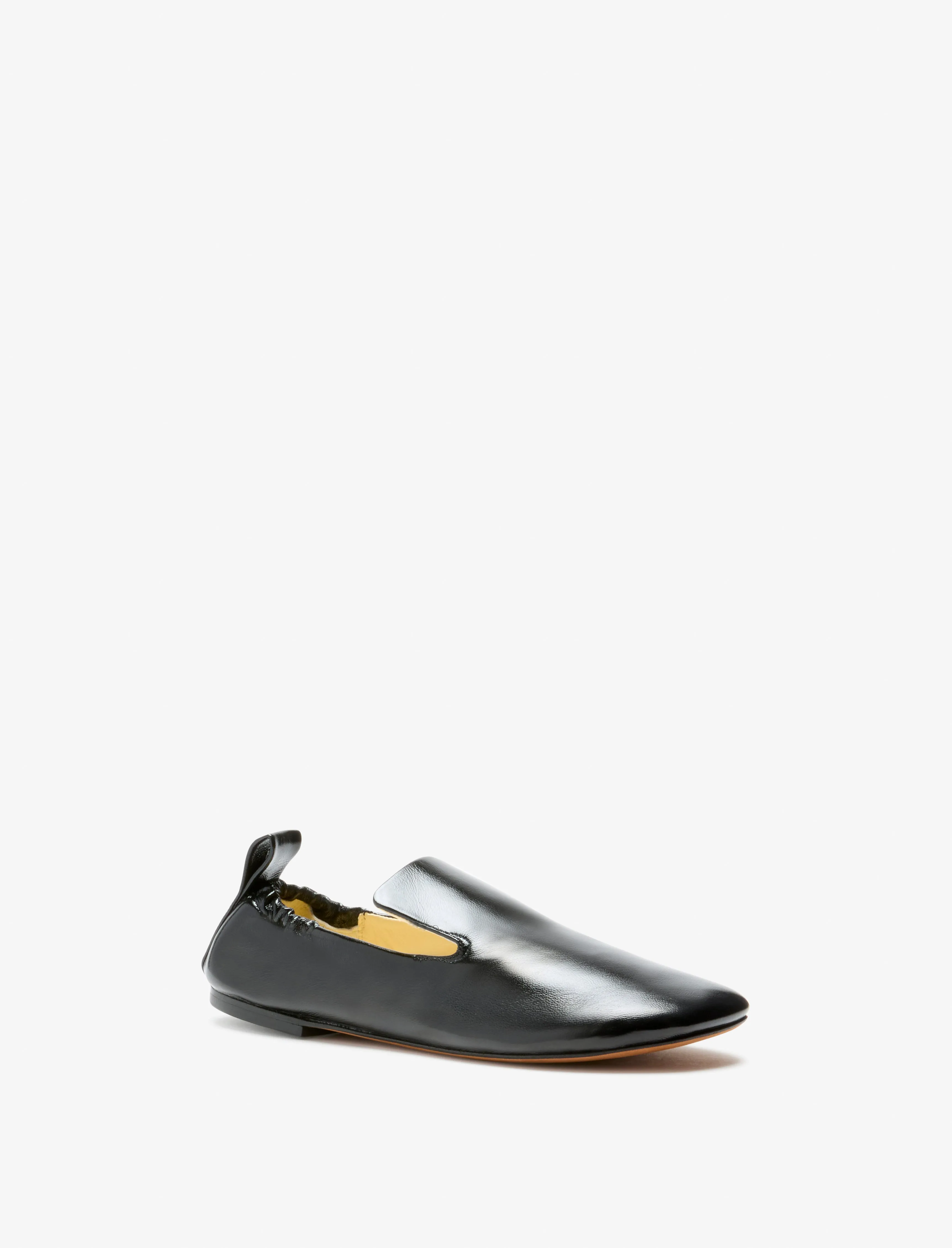 Glove Ruched Loafers in Slick Nappa