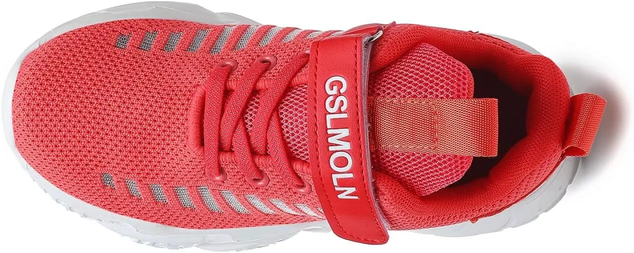 GSLMOLN Boys Girls Tennis Breathable Slip on Shoes School Casual Walking/Running Sports Kids Sneakers