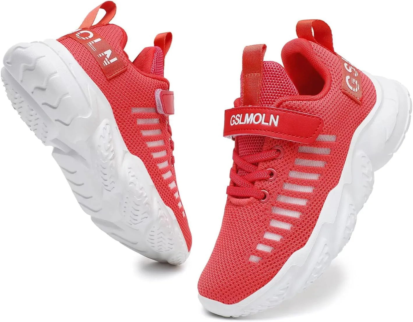 GSLMOLN Boys Girls Tennis Breathable Slip on Shoes School Casual Walking/Running Sports Kids Sneakers