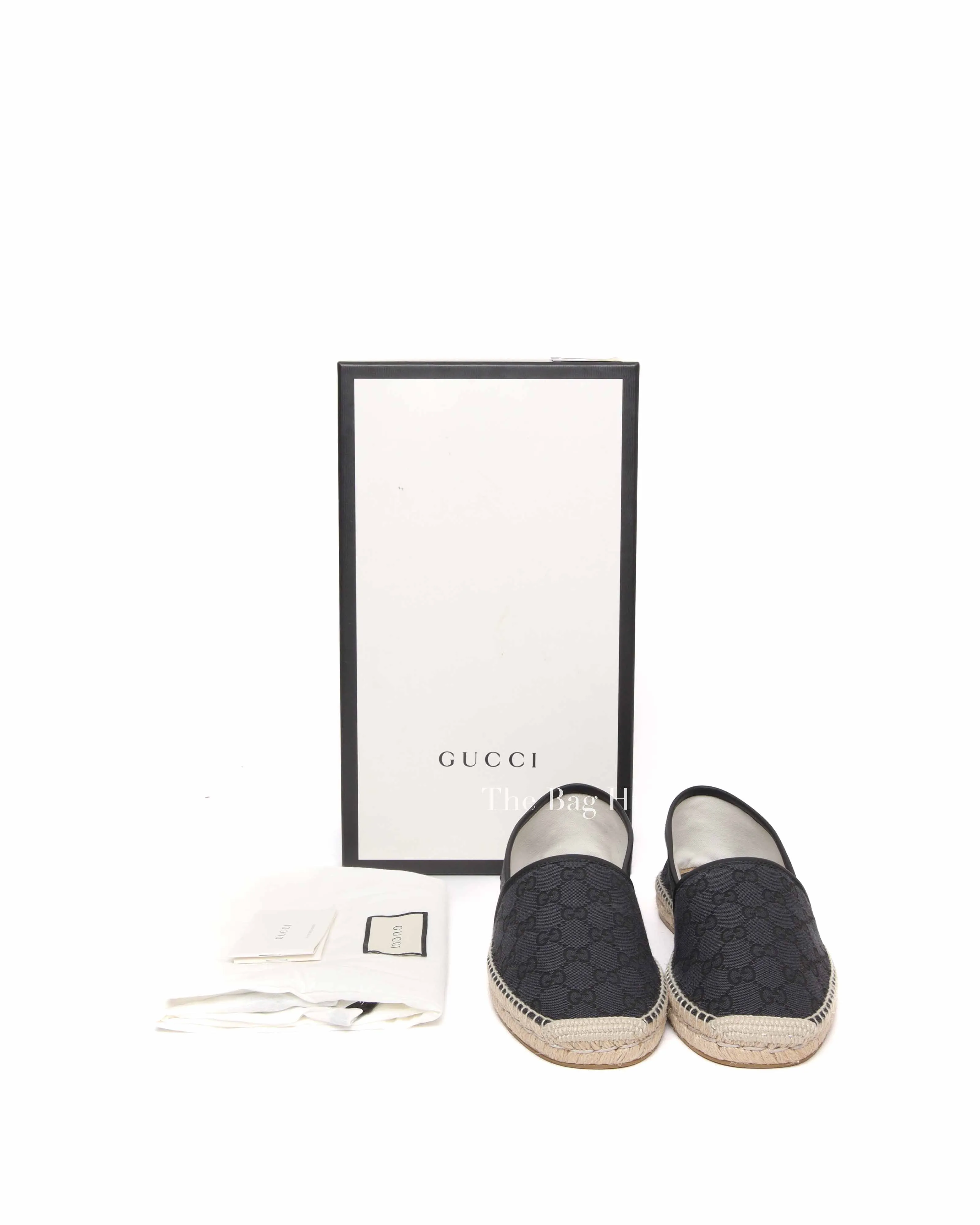Gucci Black Canvas GG Supreme Men's Espadrille Size 40(EU)