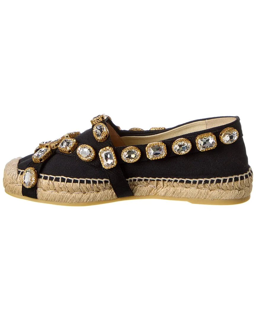 Gucci Crystal Canvas Espadrille