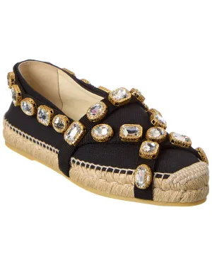 Gucci Crystal Canvas Espadrille