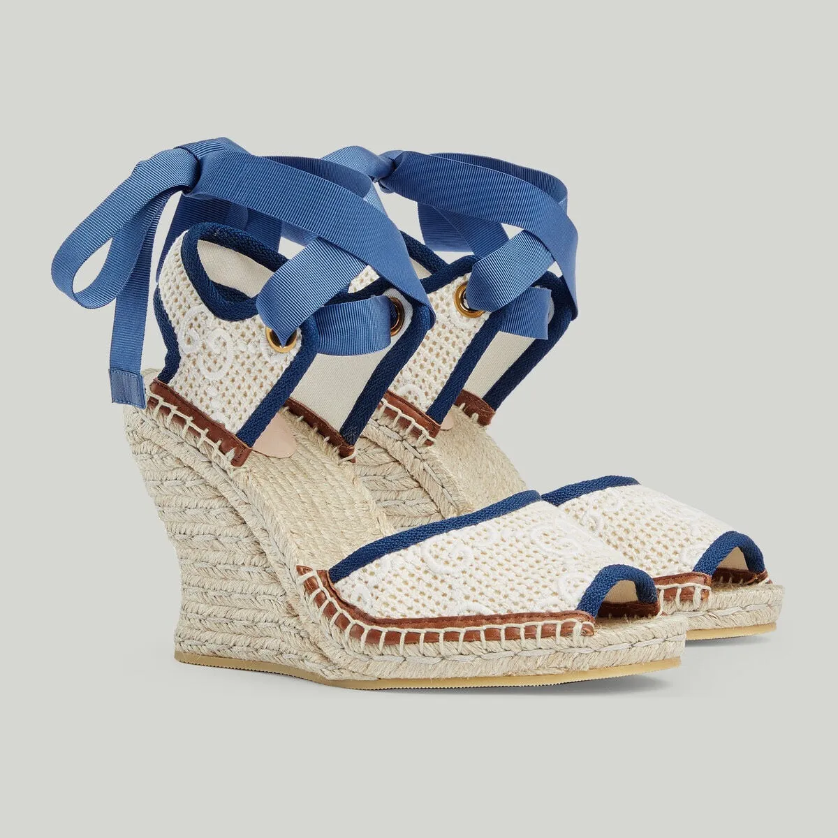 Gucci GG Heeled Espadrille Sandals