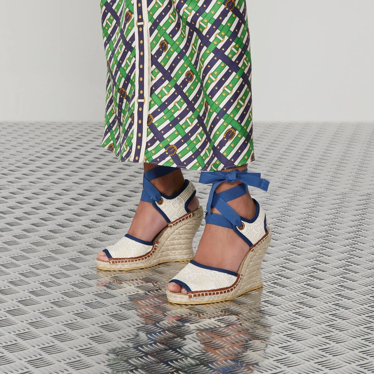 Gucci GG Heeled Espadrille Sandals
