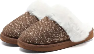 Guyarns Fuzzy House Slippers for Women,Memory Foam Womens Slippers Indoor and Outdoor Non-Slip Faux Fur Comfy Winter House Shoes