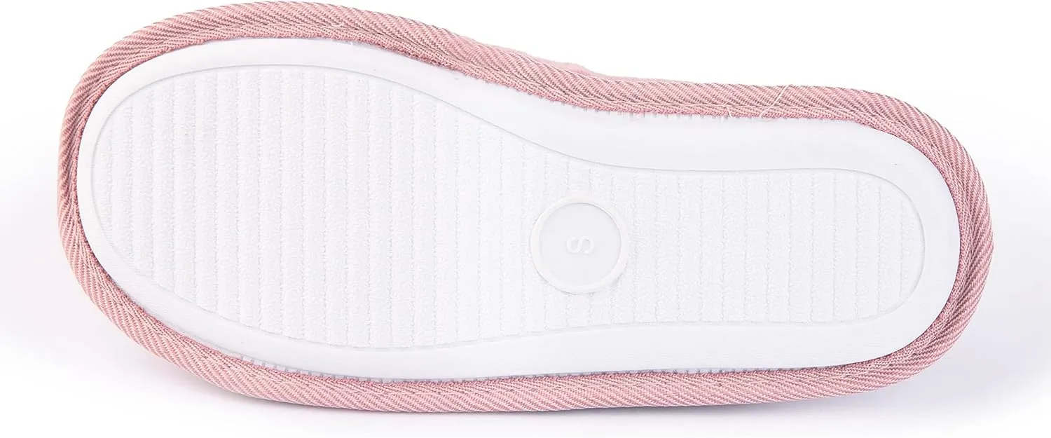 Handcraft Staycation NYC Ladies Funny Quote Scuff Slipper, Plush Non Slip House Slippers for Women, Comfy Soft Sole Bedroom Shoes